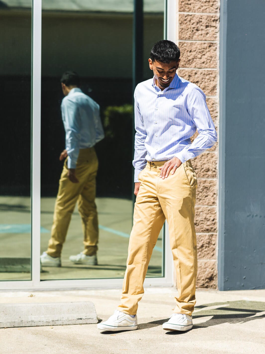 Figlio Shirts Pastel Blue & Pink Stripe Shirt