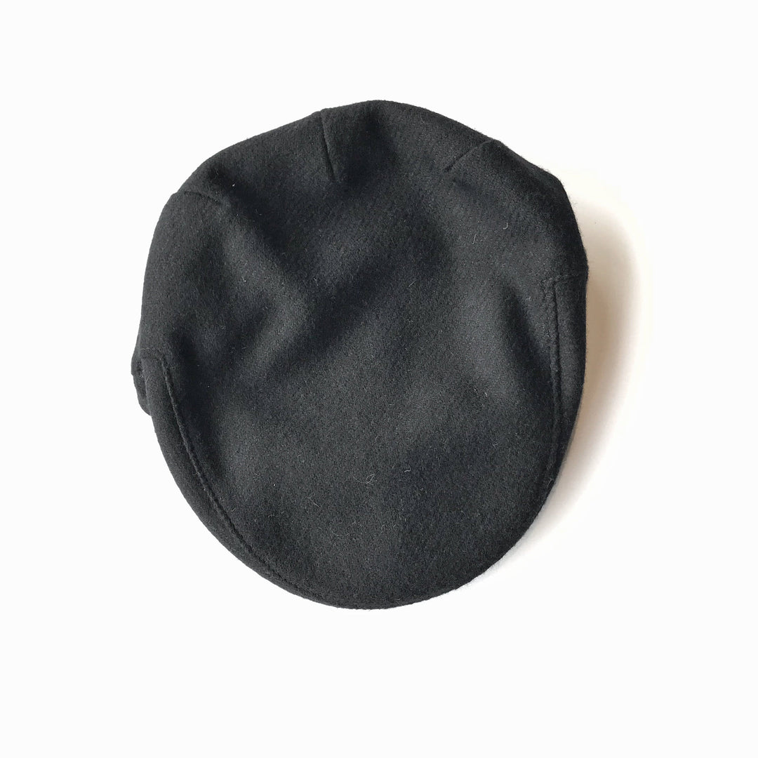 John Hanly Caps Tweed Black Driver Cap