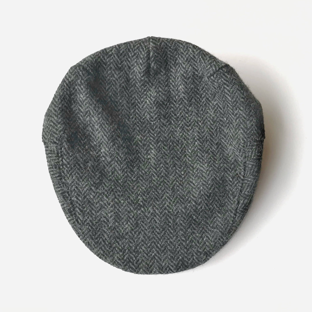 John Hanly Caps Tweed Grey Driver Cap