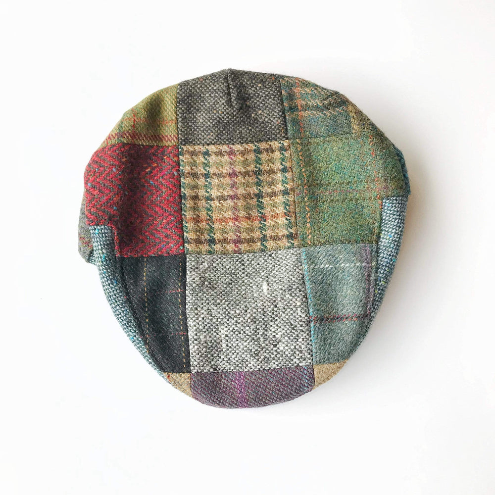 John Hanly Caps Tweed Patch Plaid Driver Cap