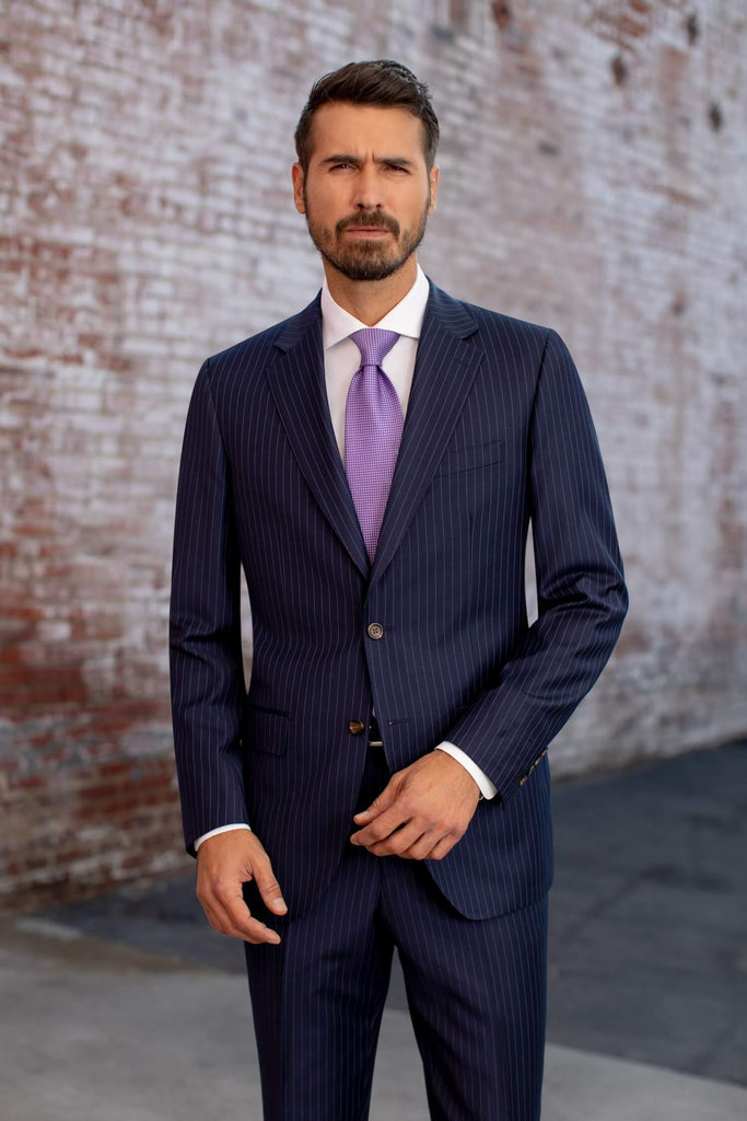 Wool Pinstripe Suit | Super 150s Modern Fit – Anatoly & Sons