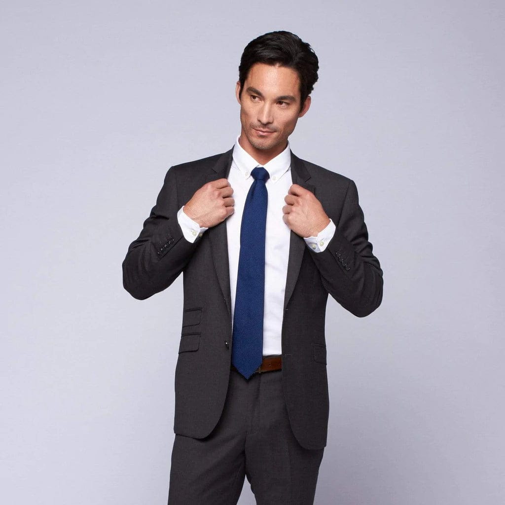 MaxMan Suits 34S / Charcoal Trend Navy Suit