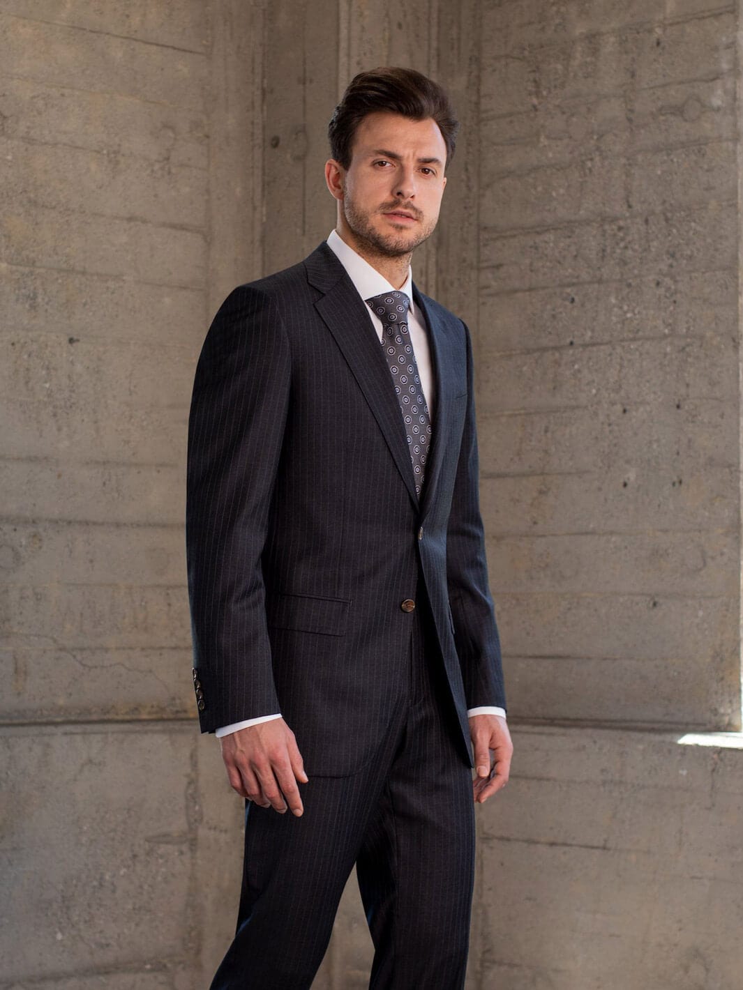 MaxMan Suits MaxDavoli Stripe Suit - Modern