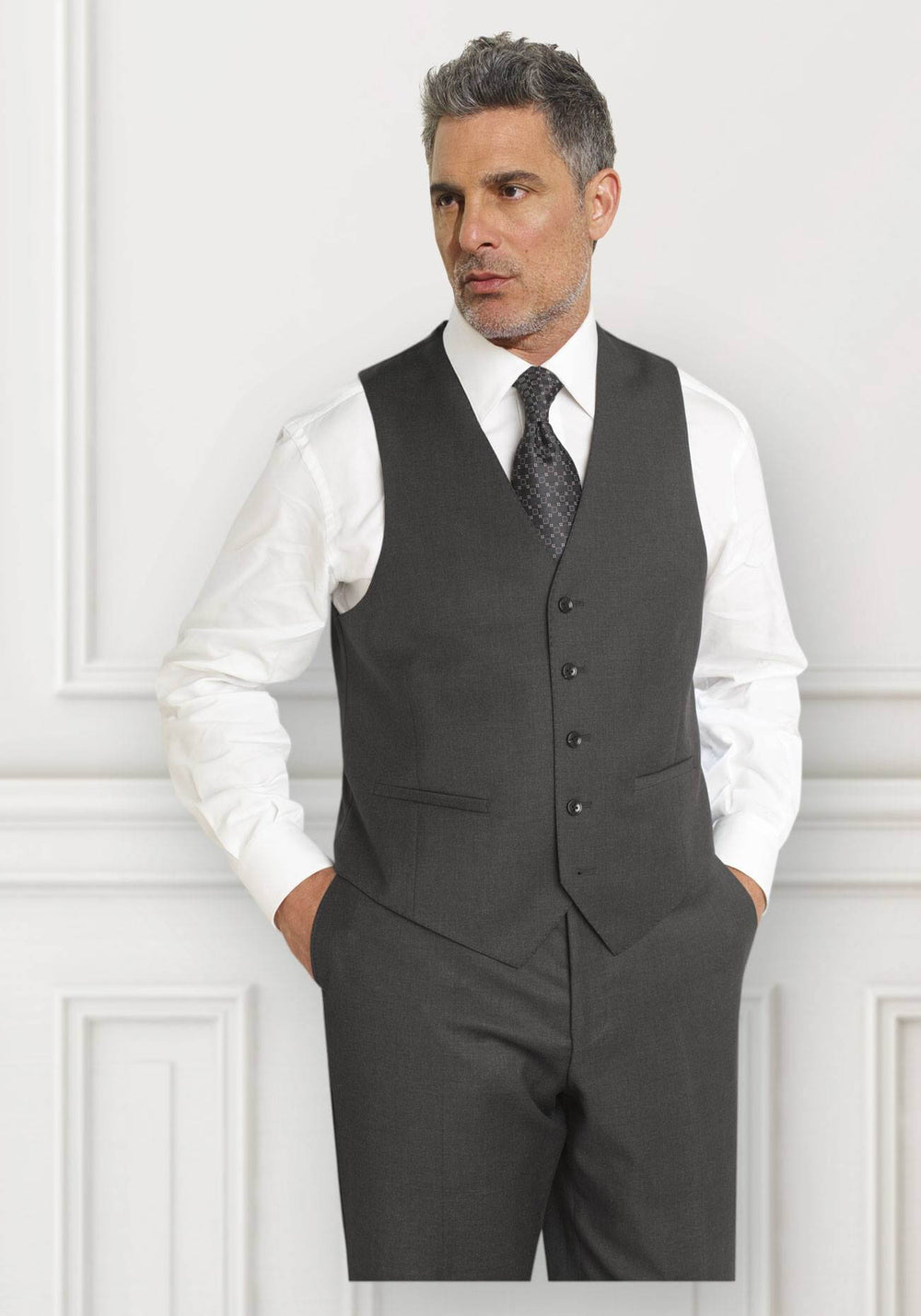 MaxMan Vests Grey Solid Vest