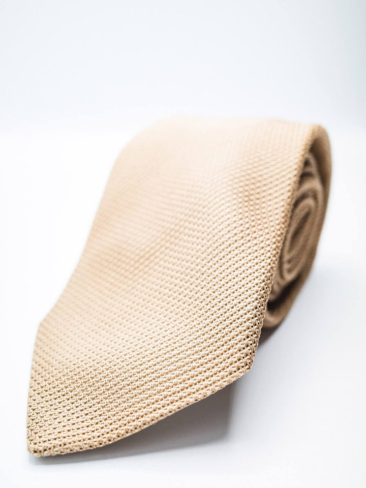 Paolo Albizzati Tie Silk Grenadine Tie - Light Gold