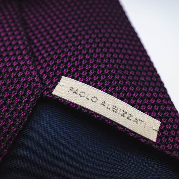 Paolo Albizzati Tie Silk Grenadine Tie - Purple
