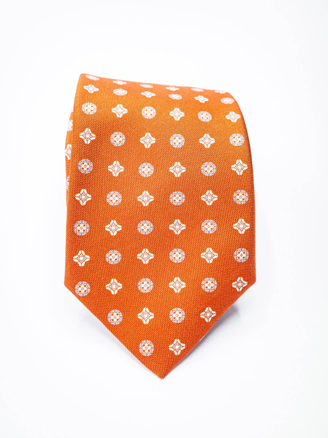 Paolo Albizzati Tie Silk Medallion Tie - Orange