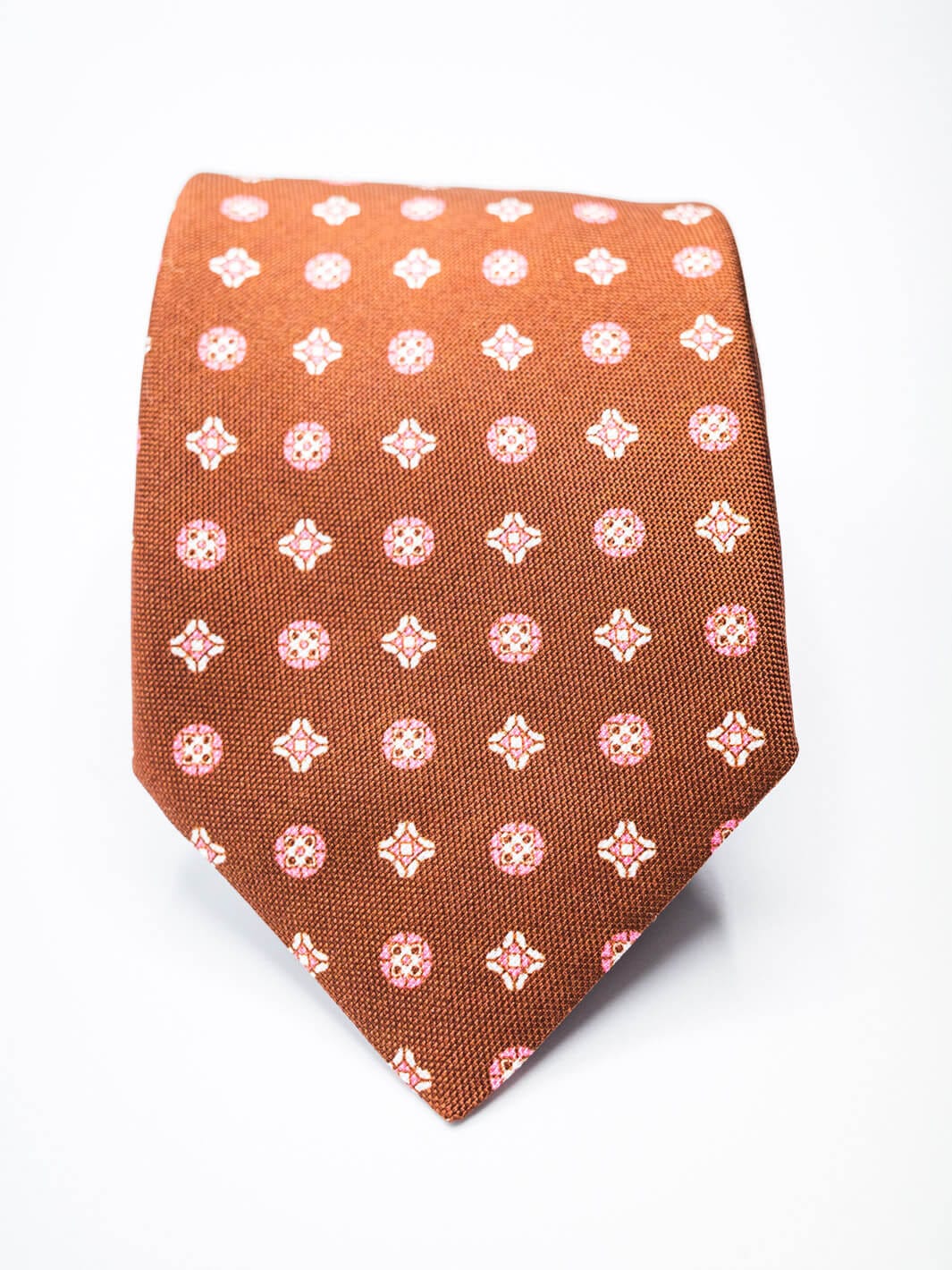 Paolo Albizzati Tie Silk Medallion Tie - Terracotta