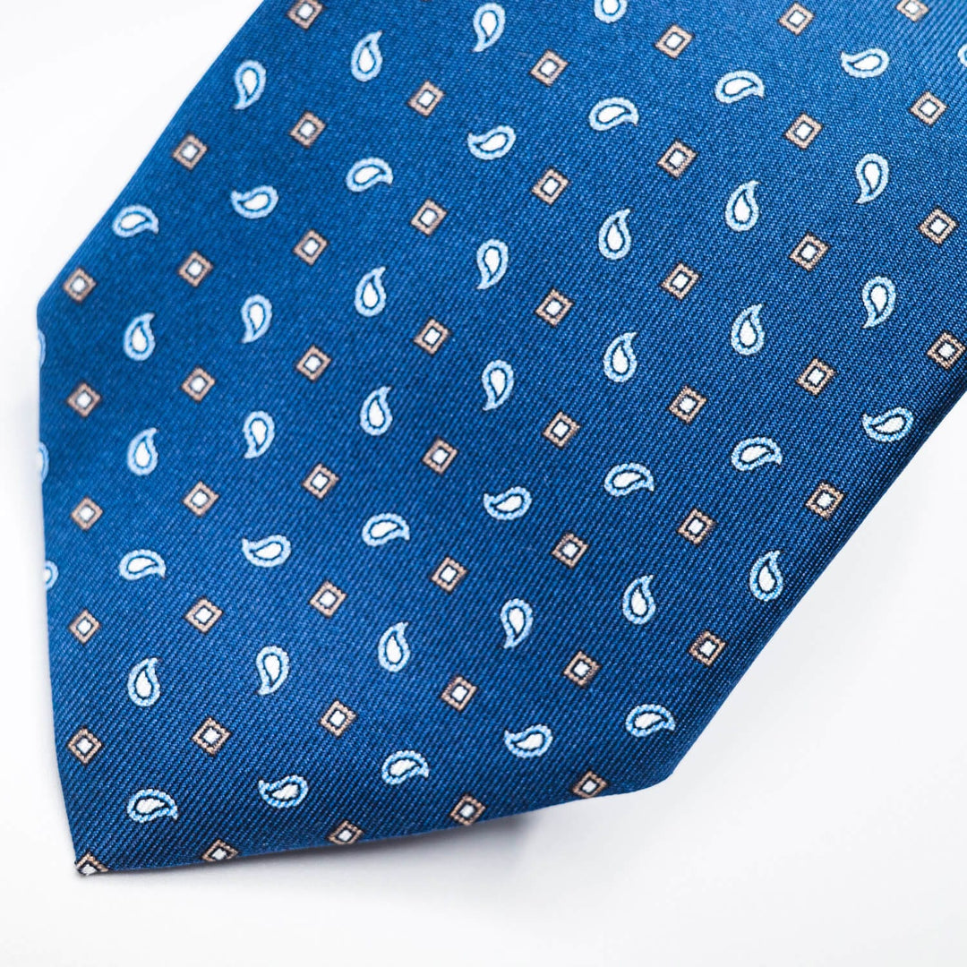 Paolo Albizzati Tie Silk Paisley Tie - Blue