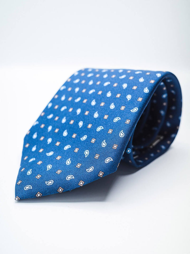 Paolo Albizzati Tie Silk Paisley Tie - Blue