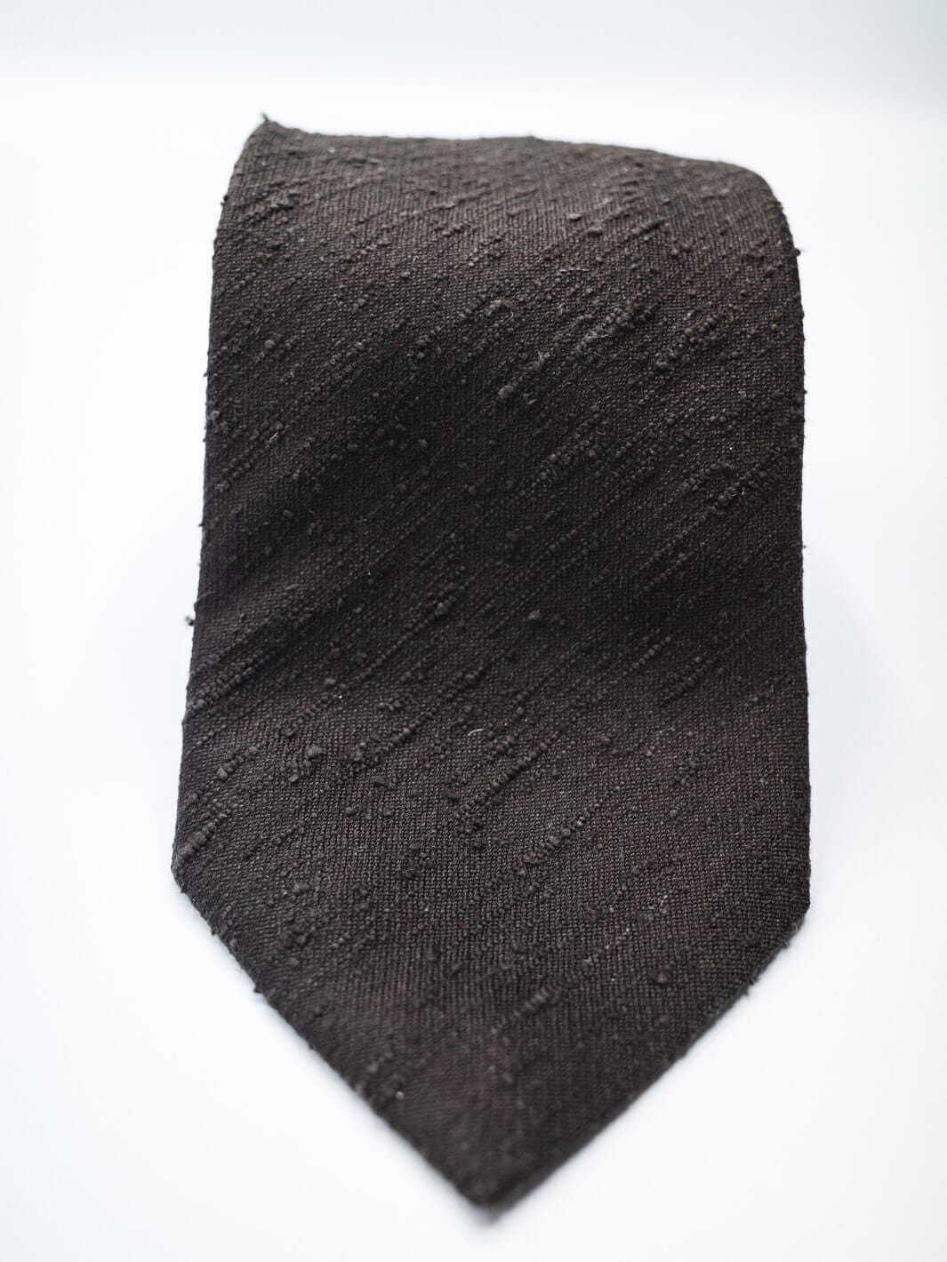 Paolo Albizzati Tie Silk Shantung Tie - Black