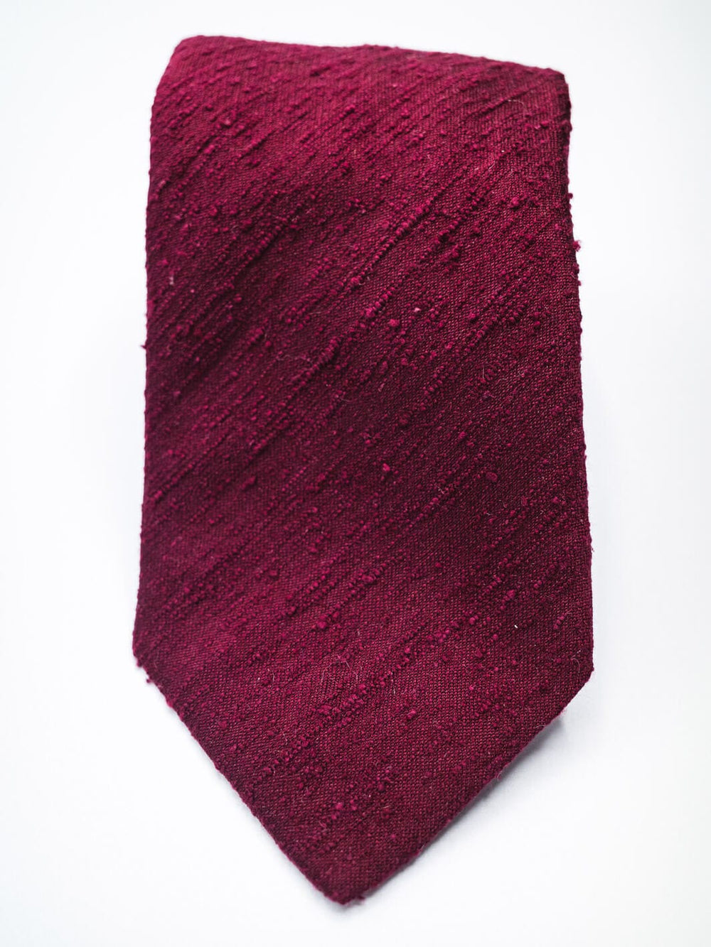 Paolo Albizzati Tie Silk Shantung Tie - Bordeaux