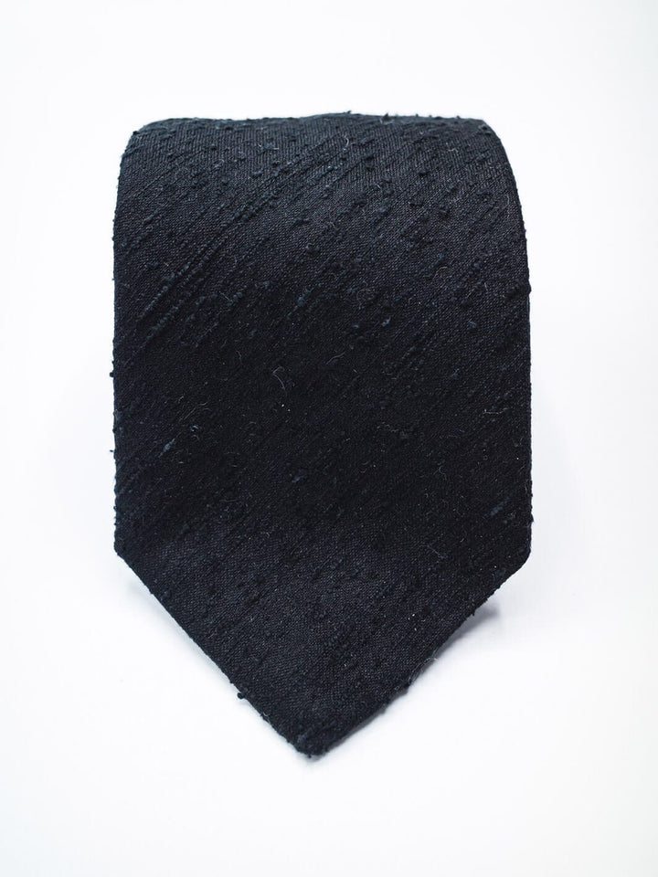 Paolo Albizzati Tie Silk Shantung Tie - Onyx